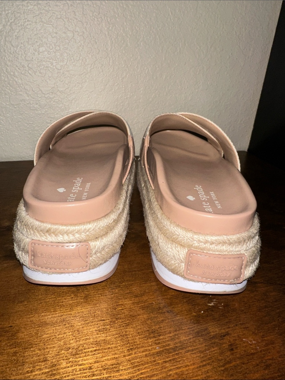 kate spade Cream Crossband Espadrille Slides - Picture 2 of 4